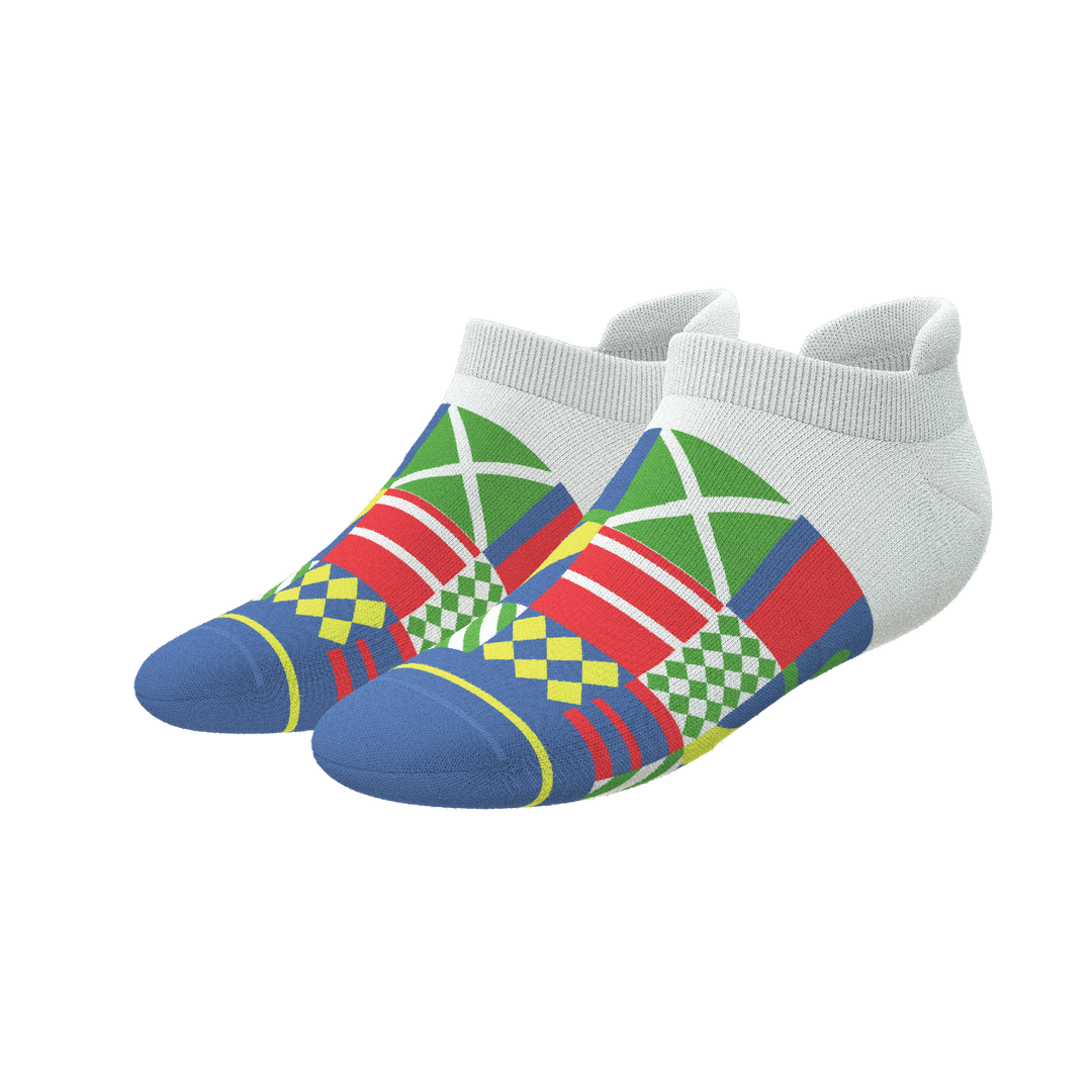 The Secretariat | Derby Flag Heel Hammock™ Ankle Socks