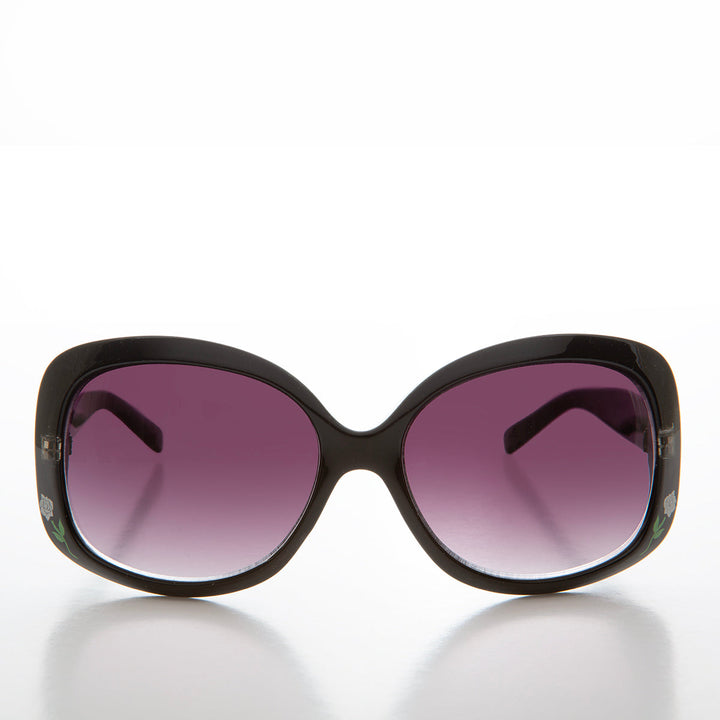 Boho Chic Sunglass with Flower Accent - Mimi