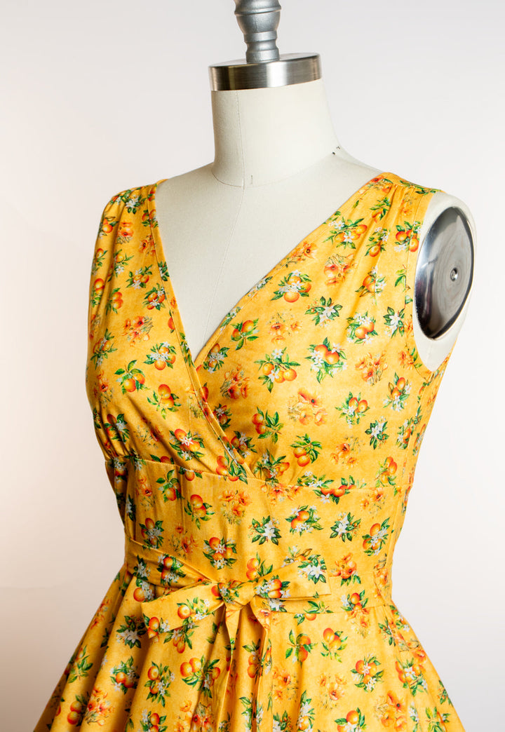 Serena Swing Dress- Orange County, Sunshine