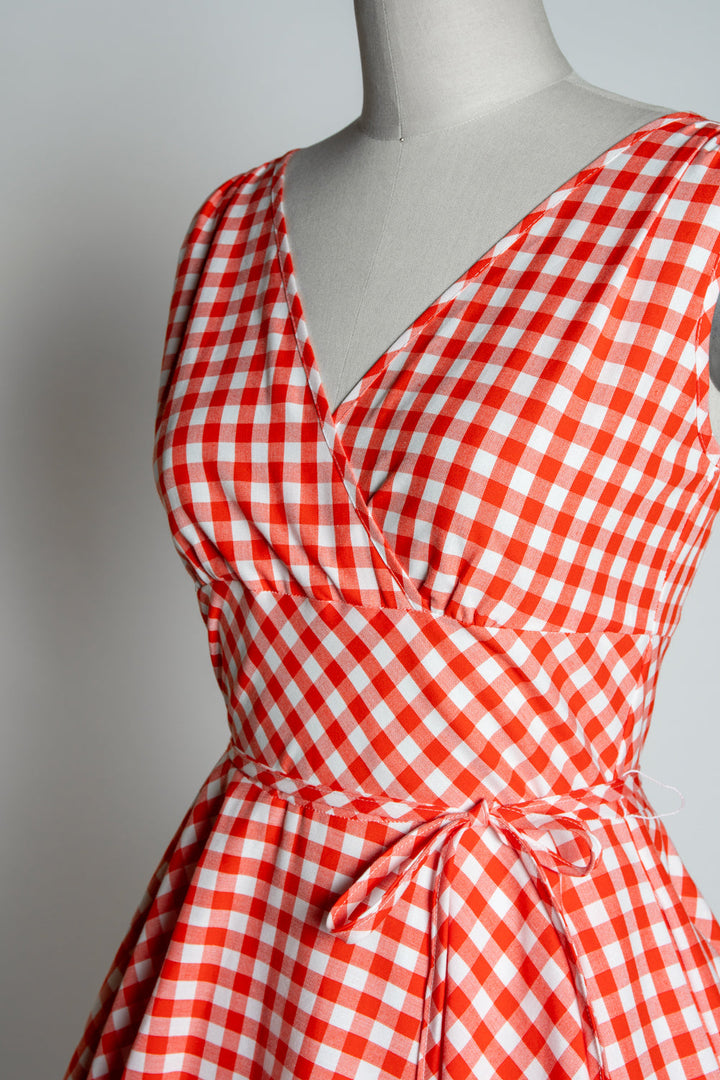 Serena Swing Dress- Tomato Gingham *sale