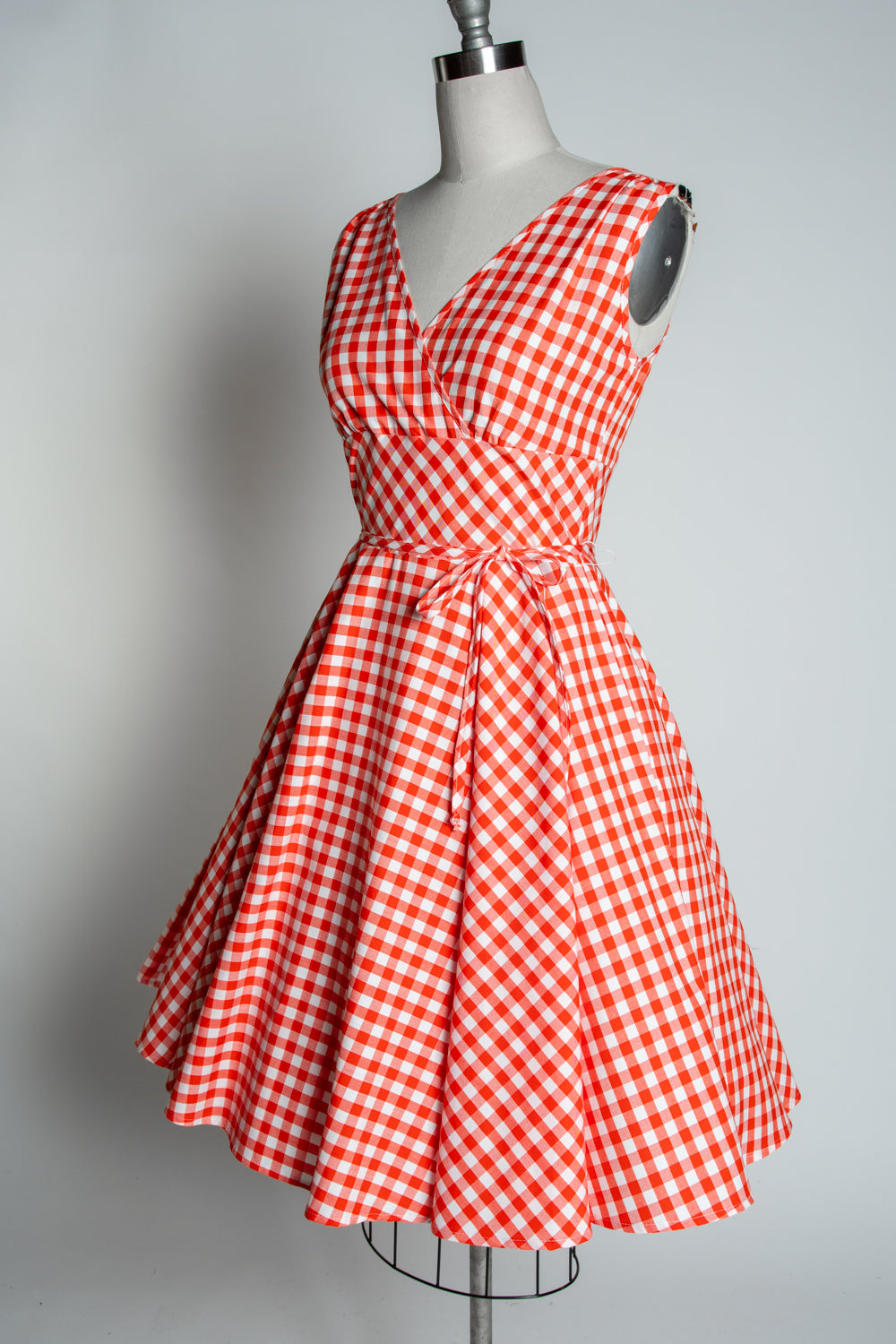 Serena Swing Dress- Tomato Gingham *sale