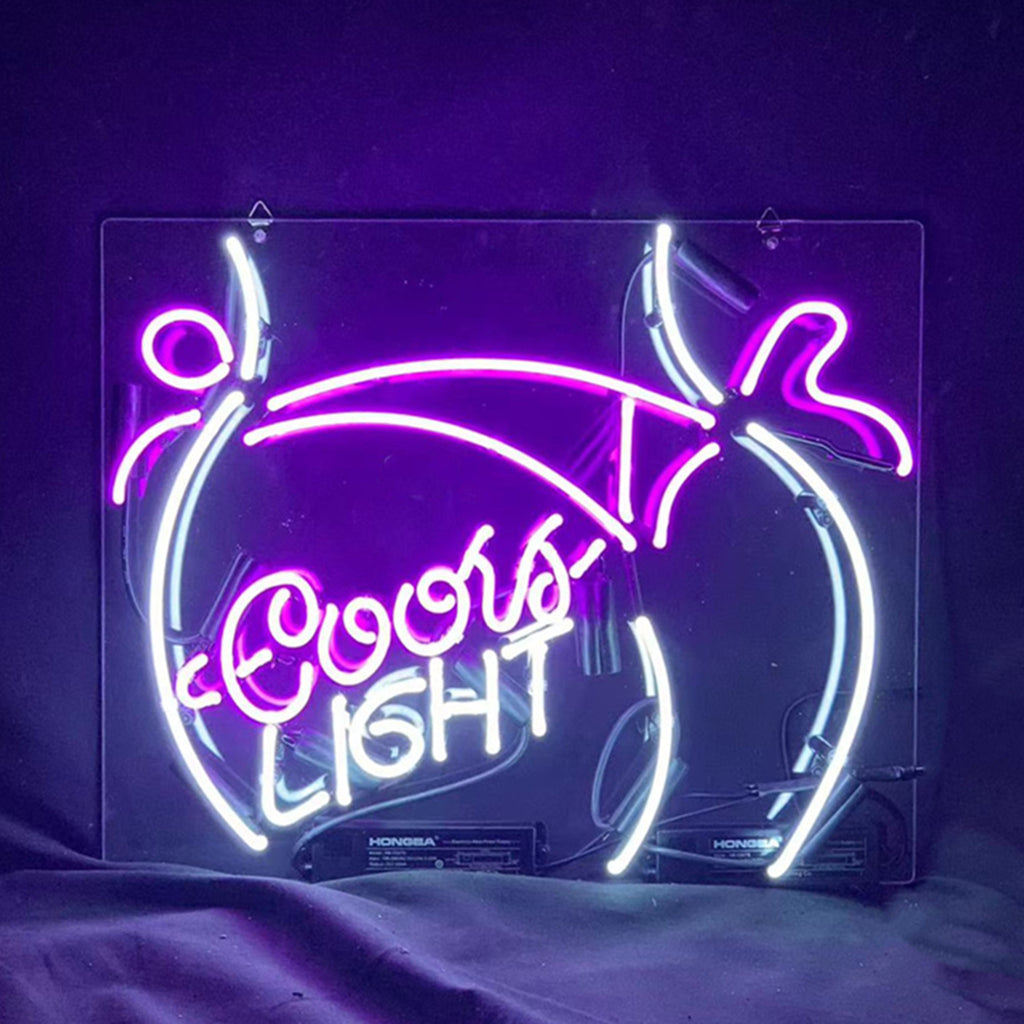 Sexy Girl Butt with Coors Light Neon Signs Light