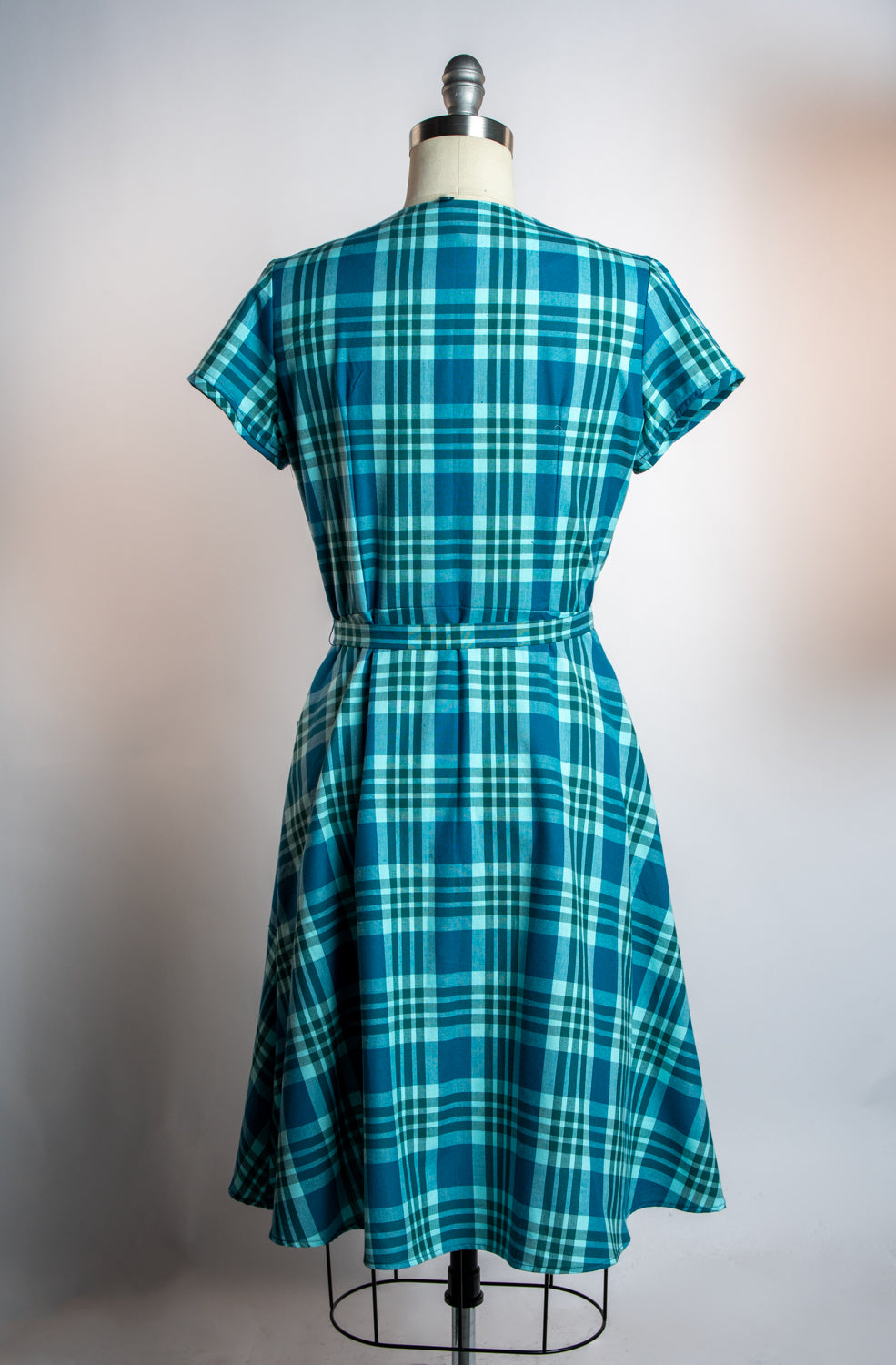 Sheila Dress - Teal Plaid