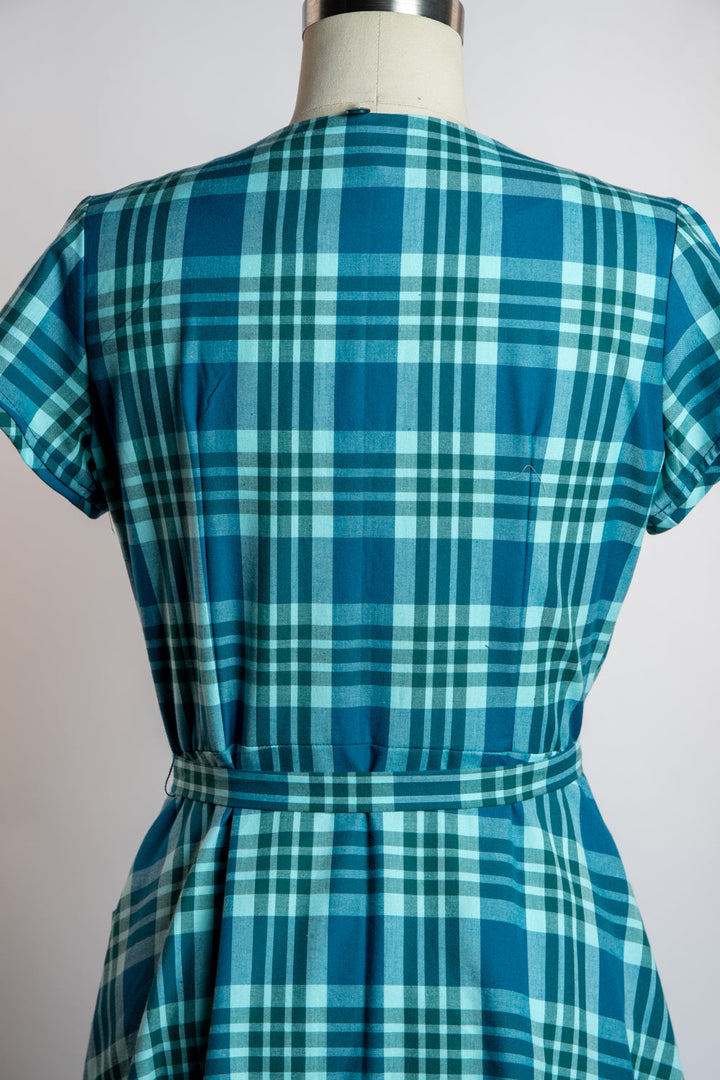 Sheila Dress - Teal Plaid