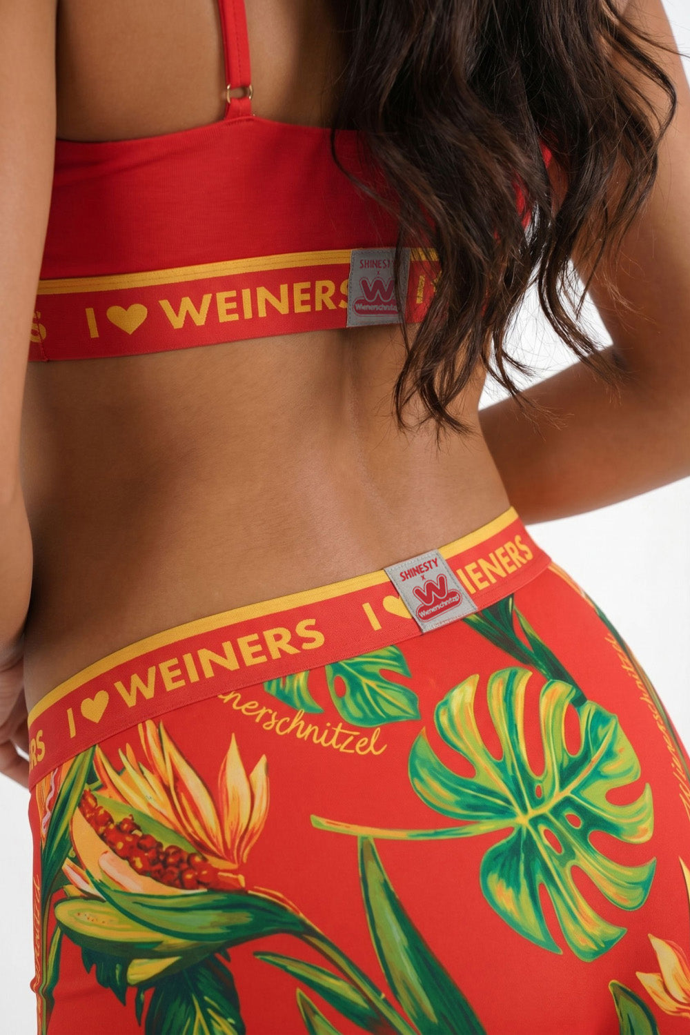 The Wiener In Paradise | Shinesty X Wienerschnitzel Tropical Boyshort Underwear with Waistband