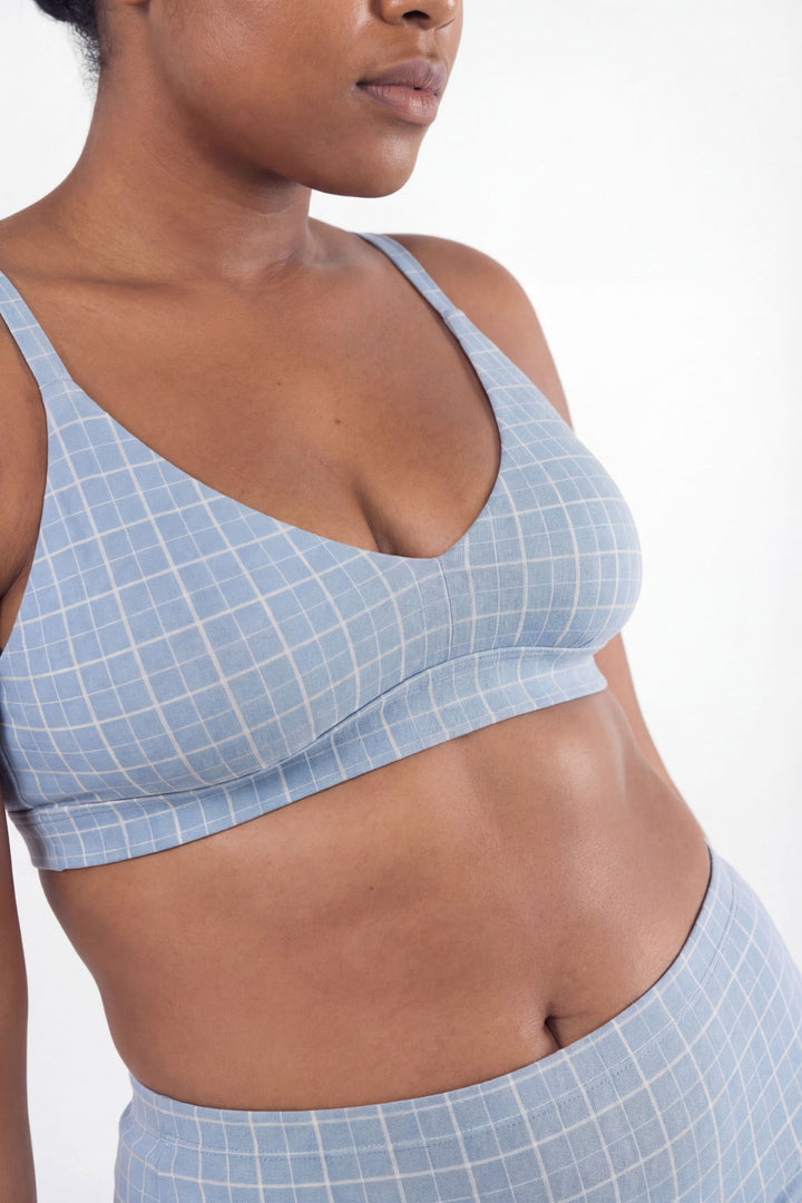 The Spick & Span | Window Pane Plaid Boob Hammock™ Plunge Bralette