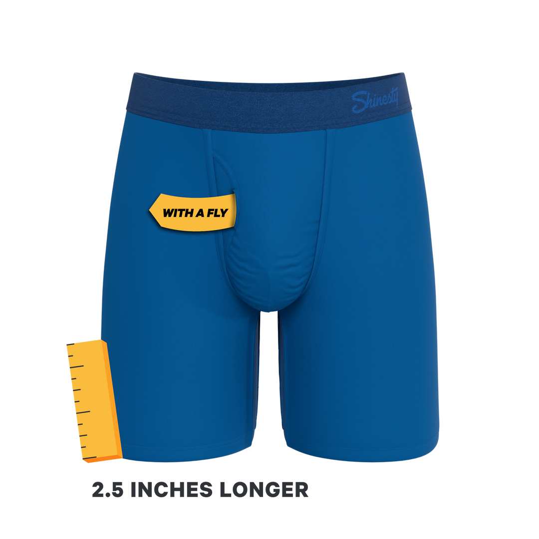 The Skydiver | Ocean Blue Long Leg Ball Hammock® Pouch Underwear With Fly
