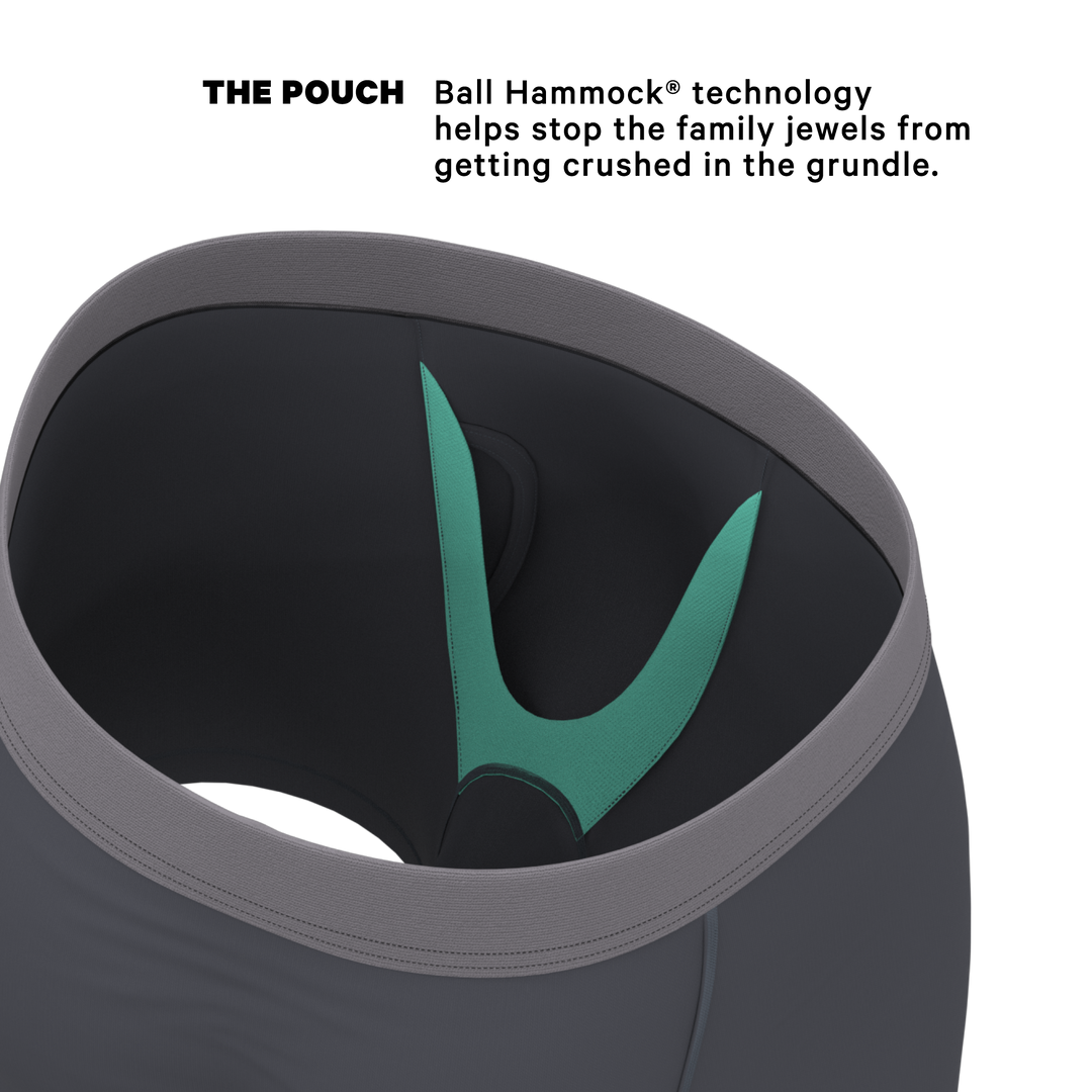 The Slate Expectations | Grey Tonal Ball Hammock® Pouch Underwear With Fly