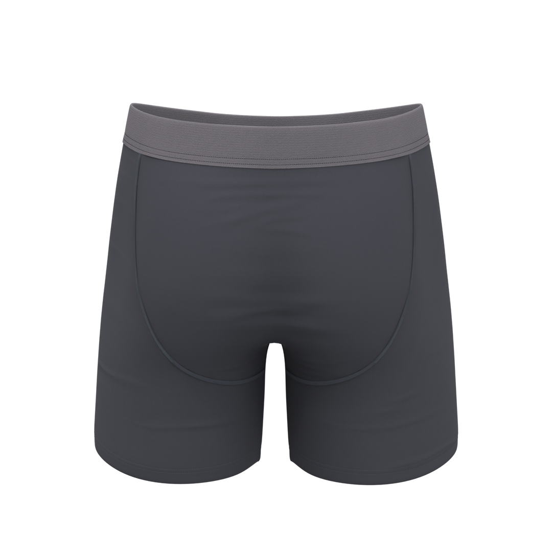 The Slate Expectations | Grey Tonal Ball Hammock® Pouch Underwear With Fly