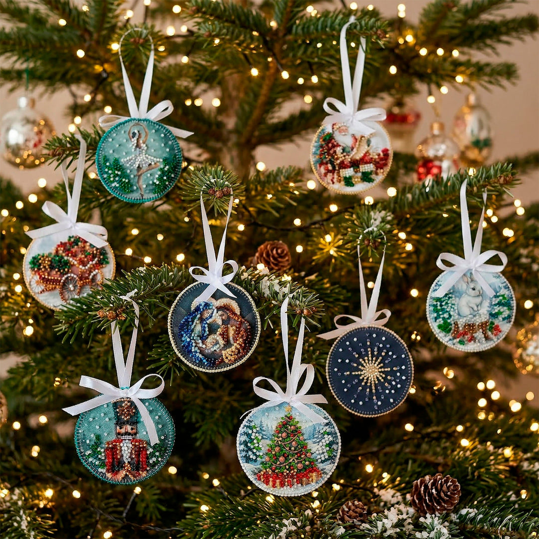 Sleigh of Santa Bead Embroidery Decoration Kit by Abris Art ABT-064
