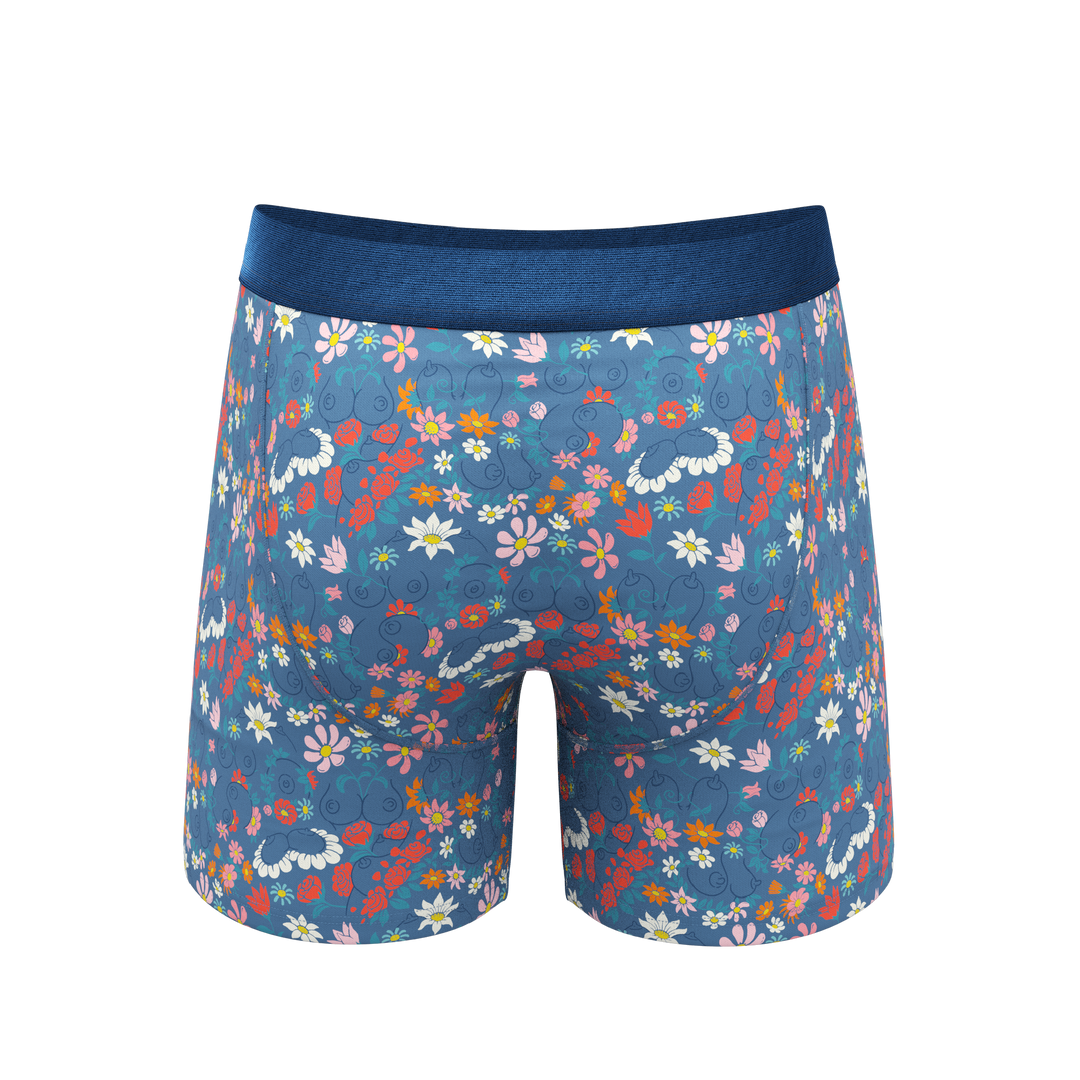 The Gardening Nips | Busty Floral Ball Hammock® Pouch Underwear With Fly