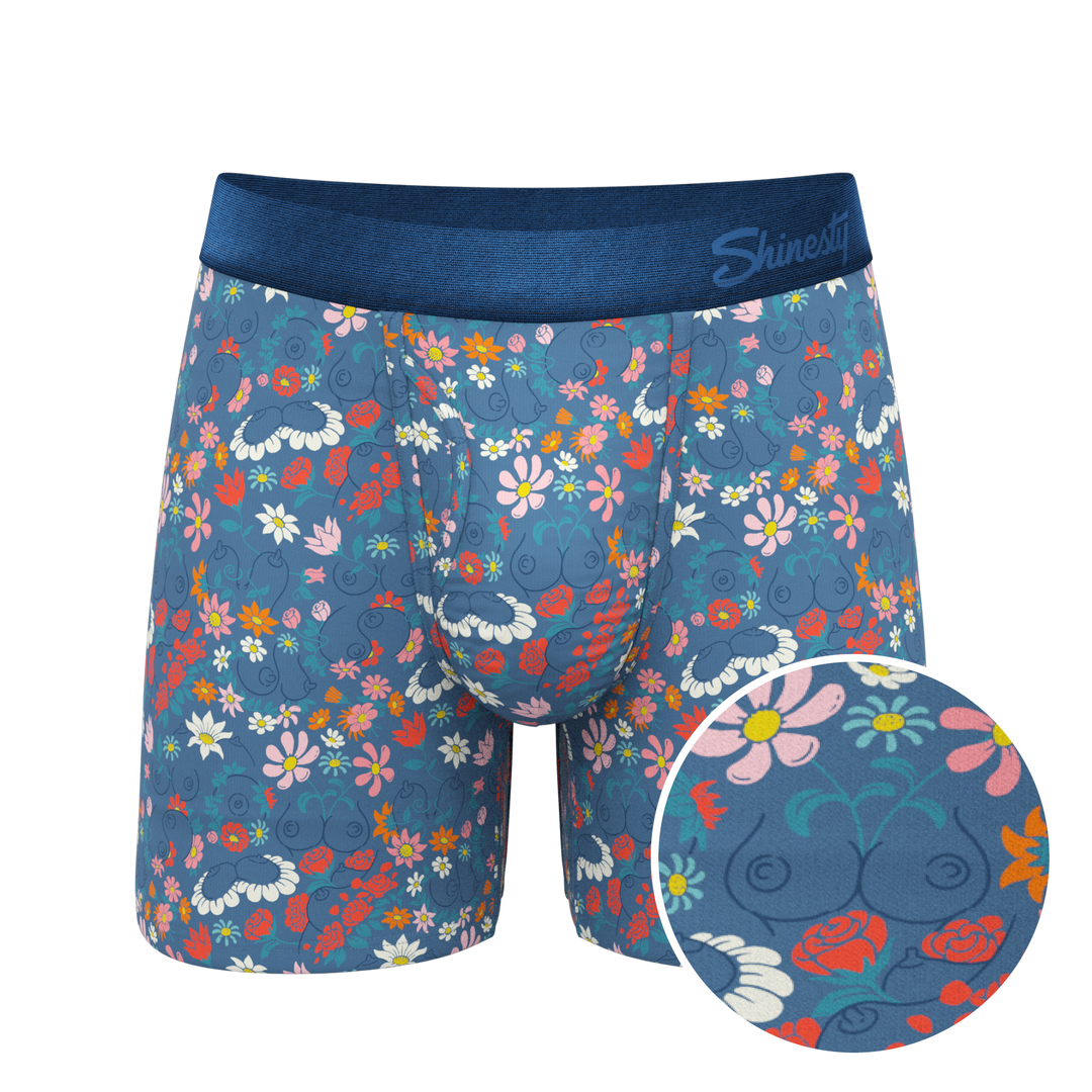 The Gardening Nips | Busty Floral Ball Hammock® Pouch Underwear With Fly