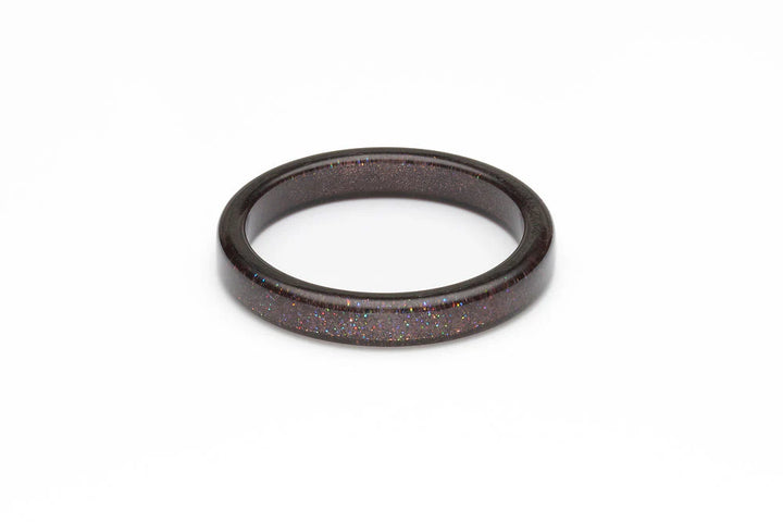Midi Gunmetal Glitter Bangle by Splendette - MEDIUM