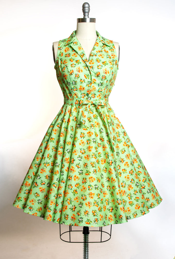 Staci Dress- Orange County, Lime