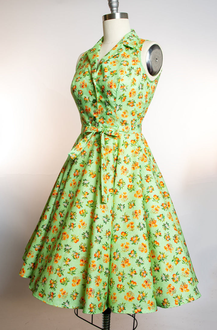 Staci Dress- Orange County, Lime