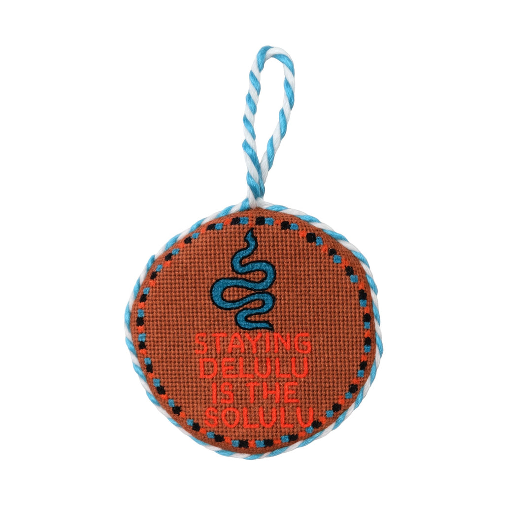 Needlepoint Ornament - Delulu
