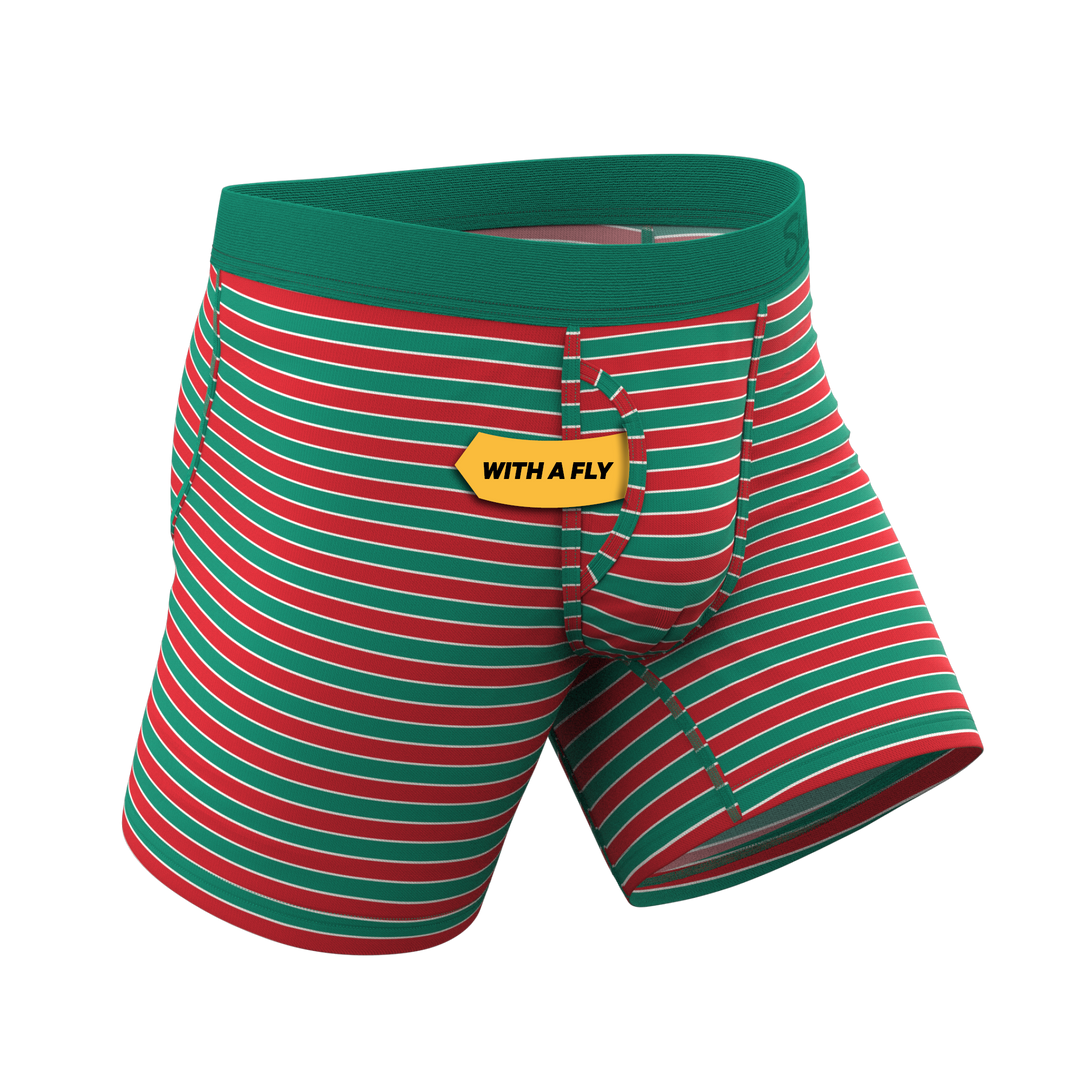 The Stripe Club | Christmas Striped Ball Hammock® Pouch Underwear With Fly