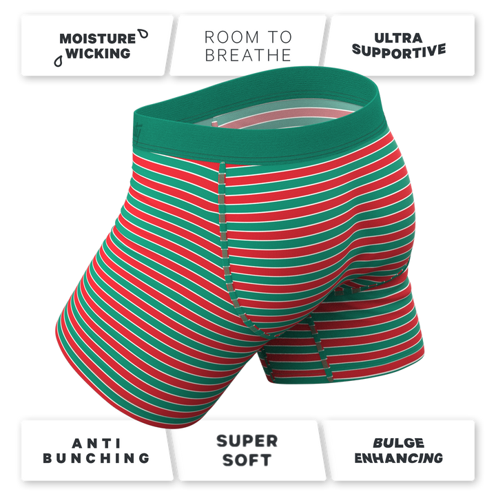 The Stripe Club | Christmas Striped Ball Hammock® Pouch Underwear With Fly