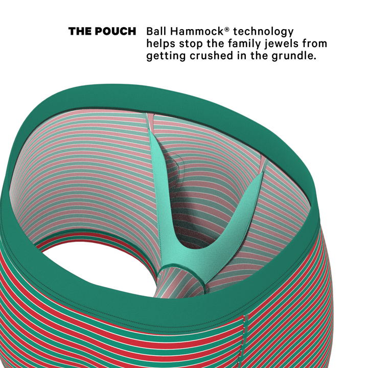 The Stripe Club | Christmas Striped Ball Hammock® Pouch Trunks Underwear