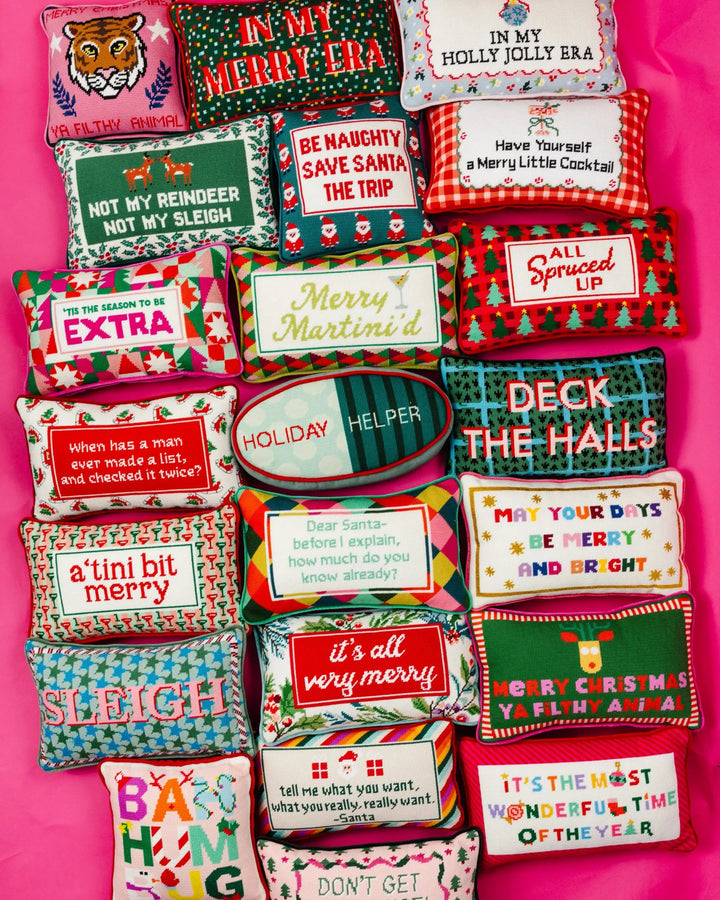 Dear Santa Needlepoint Pillow