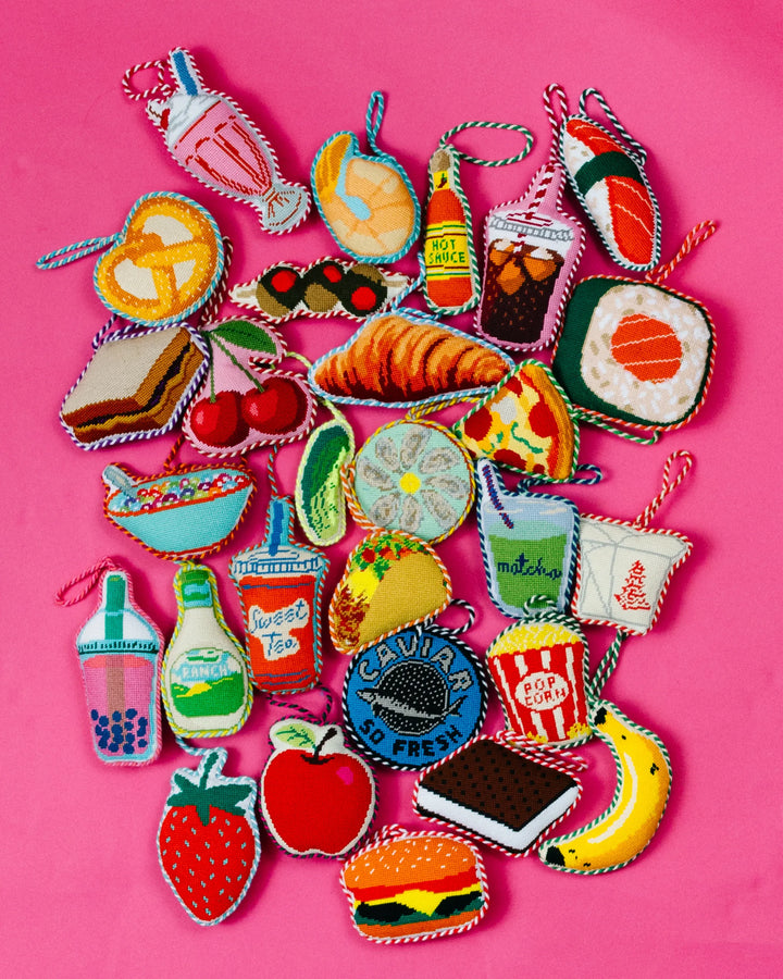 Needlepoint Icon Ornament - Diet Soda