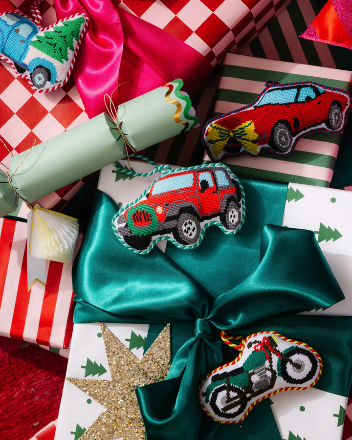 Needlepoint Icon Ornament - Off-Road Truck