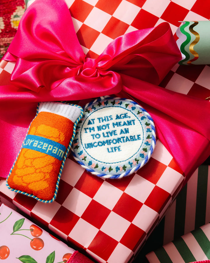 Needlepoint Icon Ornament - Pill Bottle