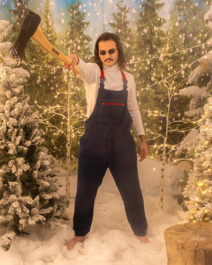 The Counting Sheep | Navy Sherpa Pajamaralls®