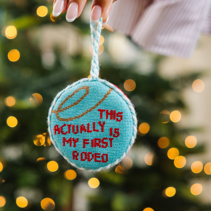 Needlepoint Ornament - First Rodeo