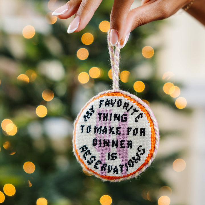 Needlepoint Ornament - Reservations