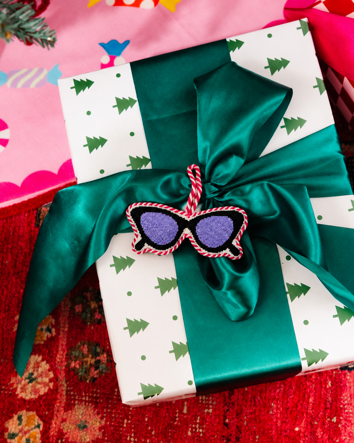 Needlepoint Icon Ornament - Cat Eye Sunglasses