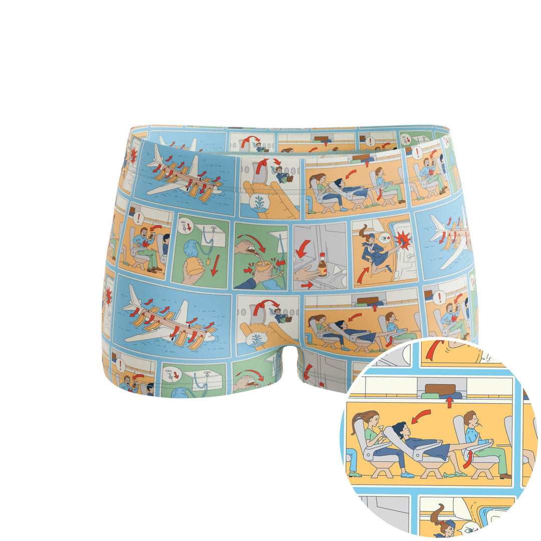 The Improper Protocol | Airplane Pamphlet Modal Boyshort Underwear