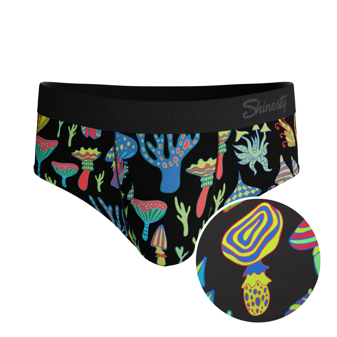 The Super Shroom | Neon Mushrooms Ball Hammock® Pouch Underwear Briefs