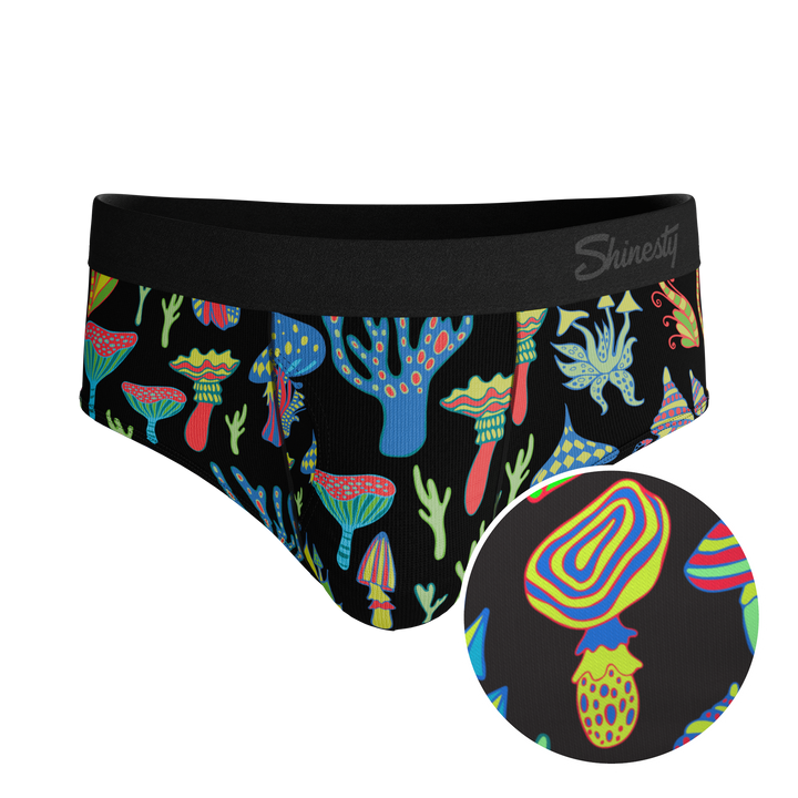 The Super Shroom | Neon Mushrooms Ball Hammock® Pouch Underwear Briefs