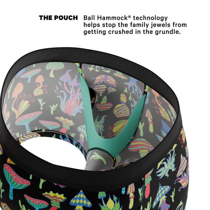 The Super Shroom | Neon Mushrooms Ball Hammock® Pouch Trunks Underwear