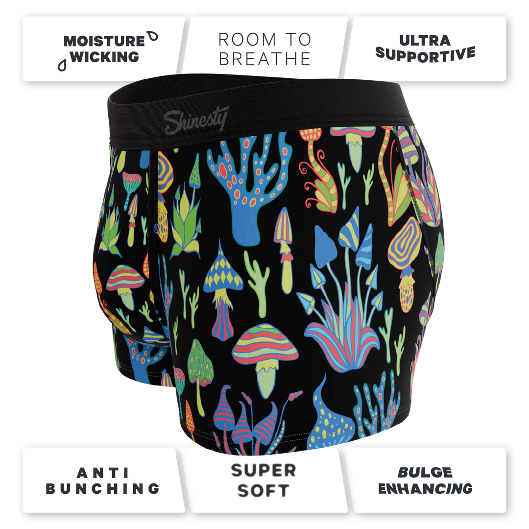 The Super Shroom | Neon Mushrooms Ball Hammock® Pouch Trunks Underwear