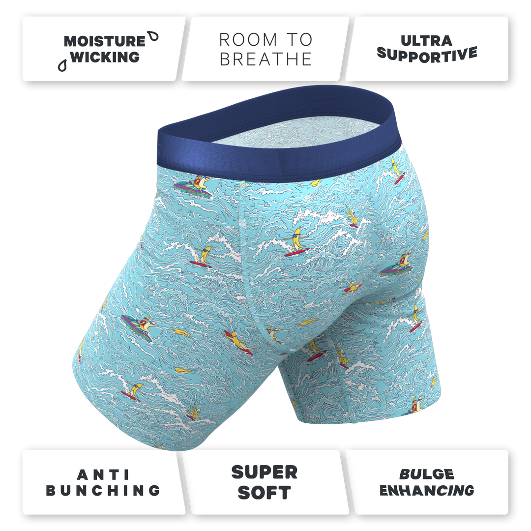 The Surfin' Turf | Shinesty Surfer Long Leg Ball Hammock® Pouch Underwear With Fly