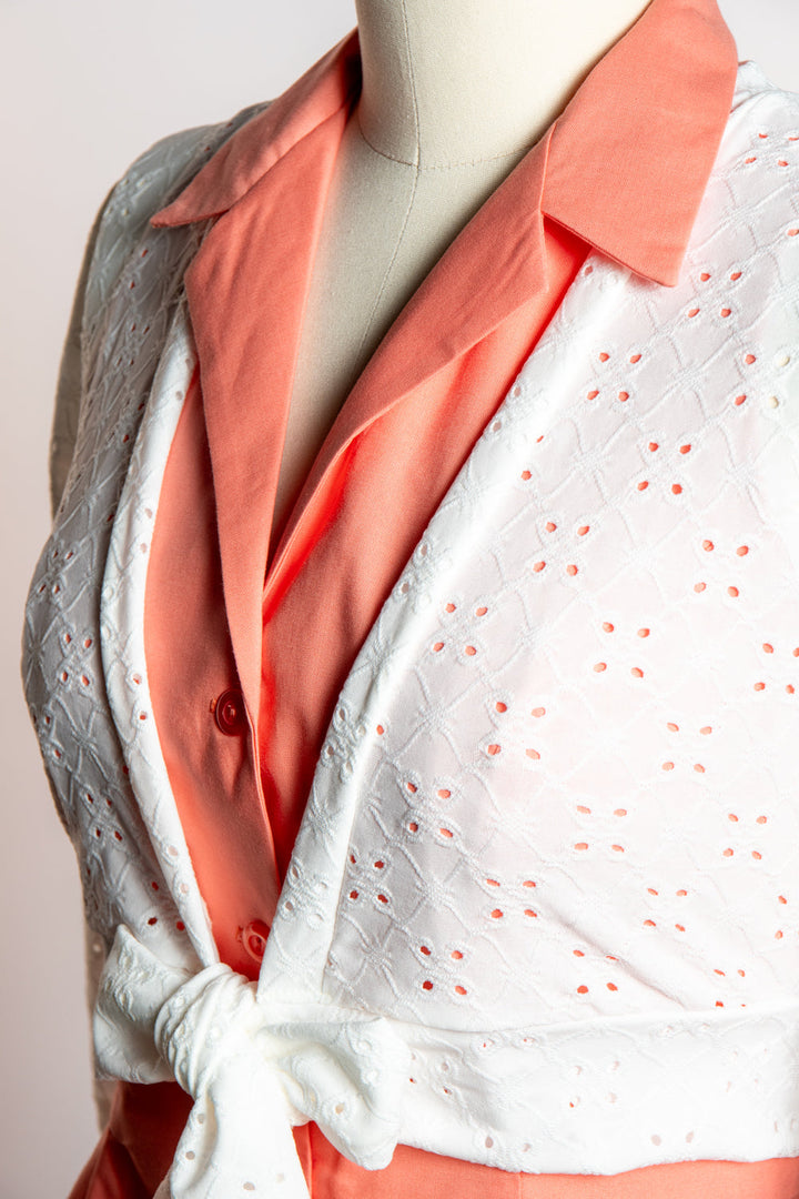 Sweet Sweater - Stretch Eyelet, White