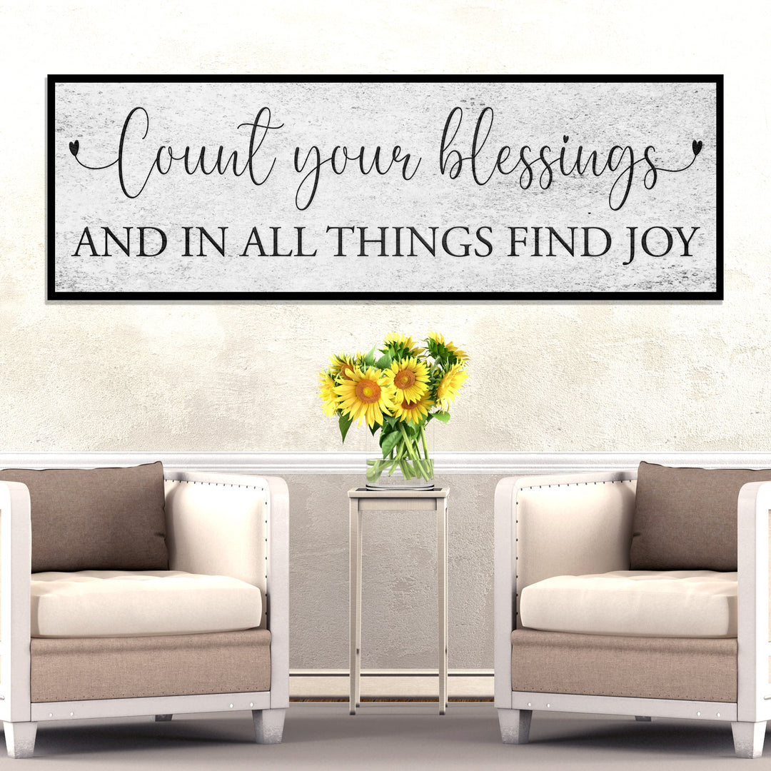 Count Your Blessings Sign III
