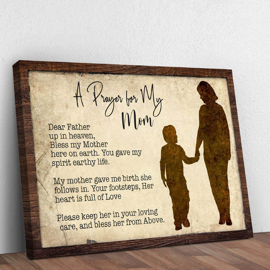 A Prayer For My Mom Mother's Day Gift Sign