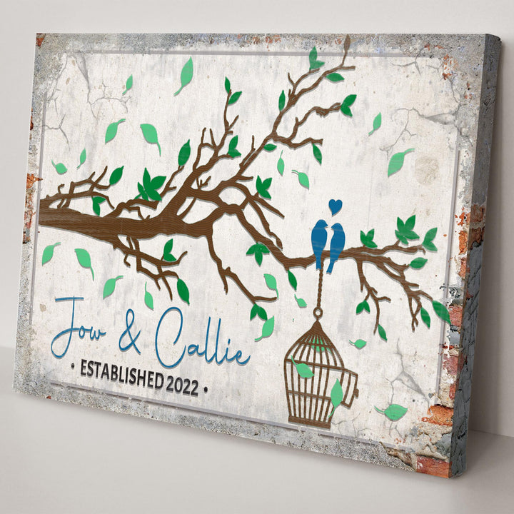 Love Birds Couple Sign