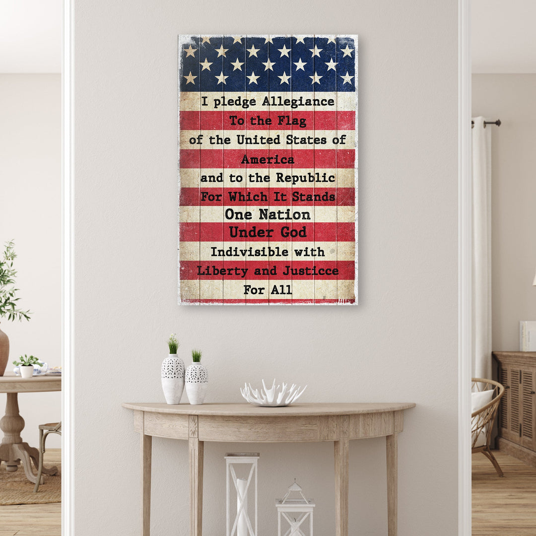 America Pledge Allegiance Sign