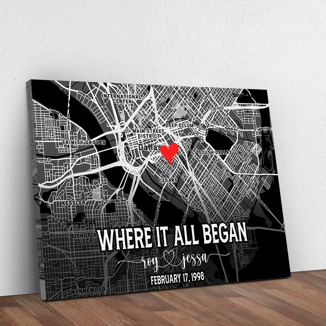 Couple Street Map Sign