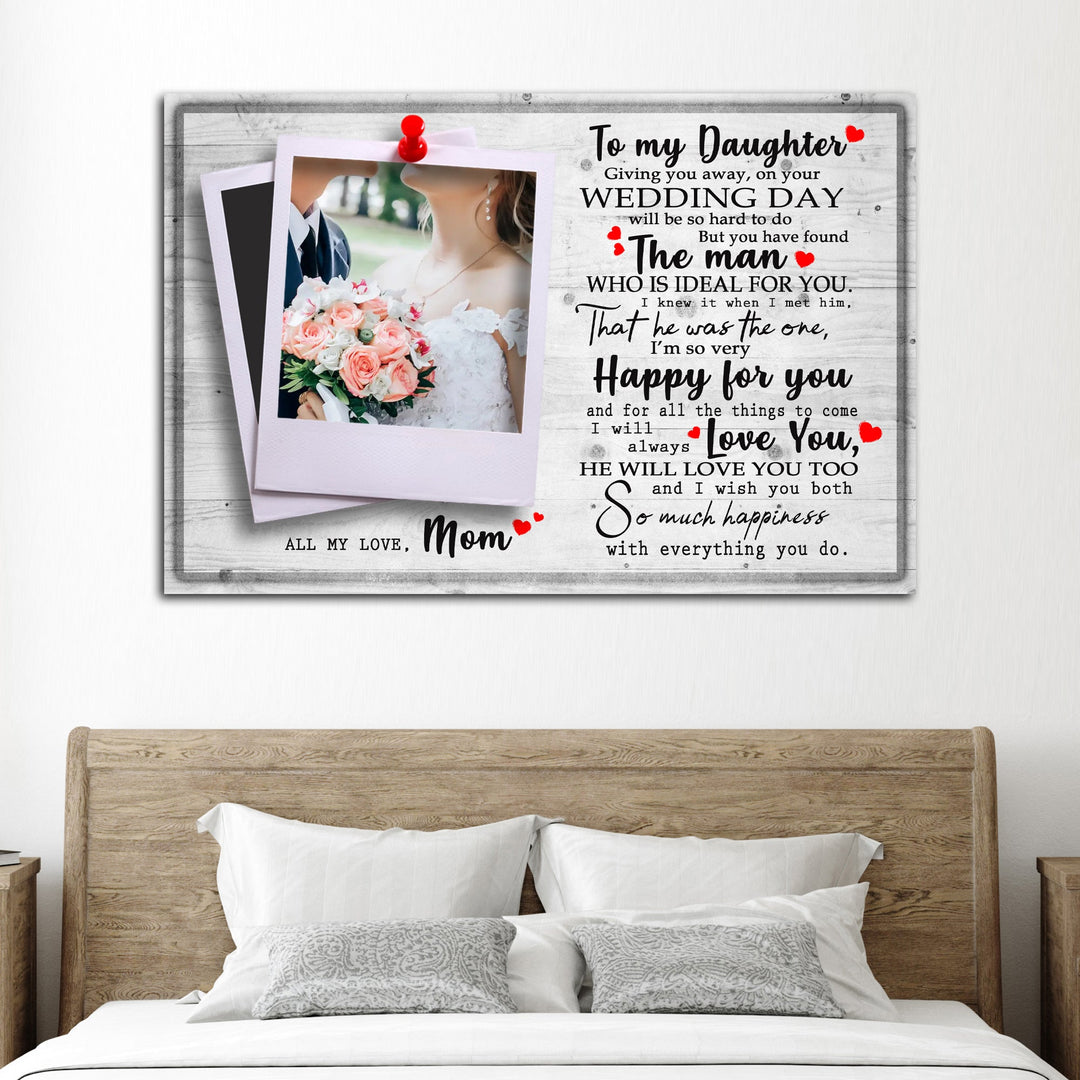 To My Daughter Marriage Message Sign