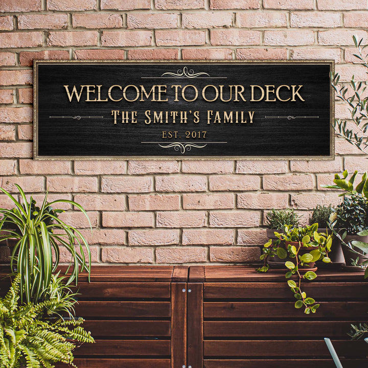 Welcome To Our Deck Sign II