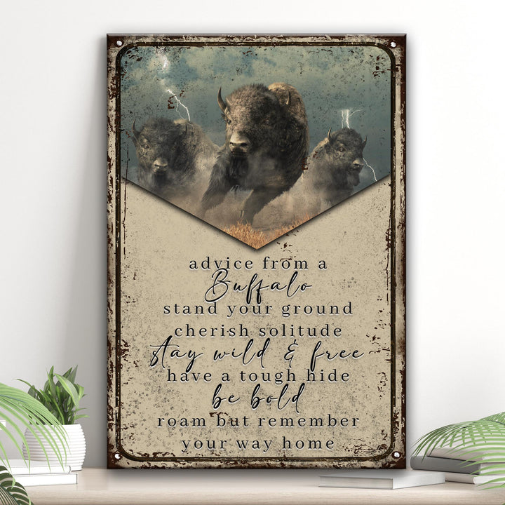 Advice From A Buffalo Sign