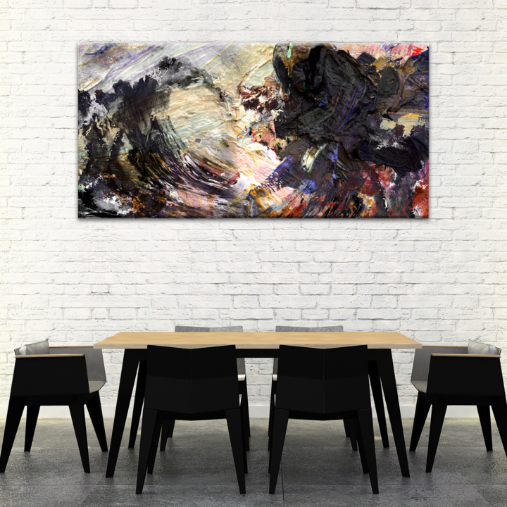 Waves Abstract Painting Canvas Wall Art