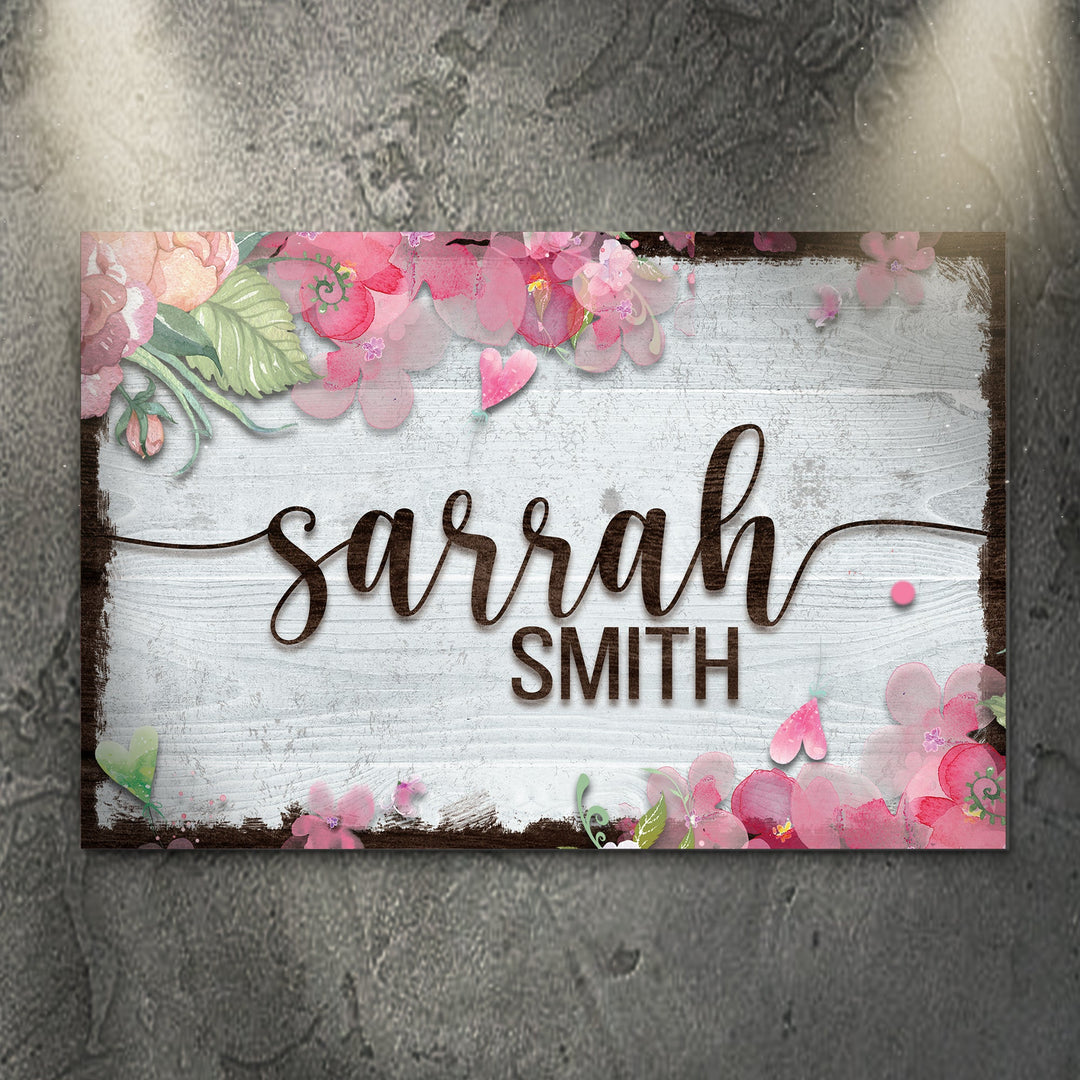 Floral Kids Room Sign