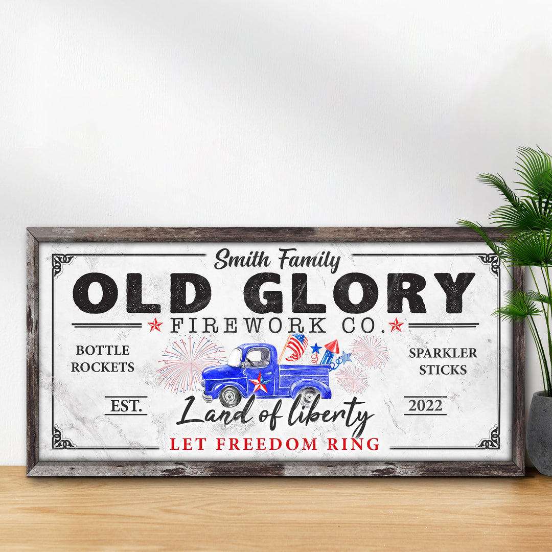 Old Glory Firework Co Let Freedom Ring Sign
