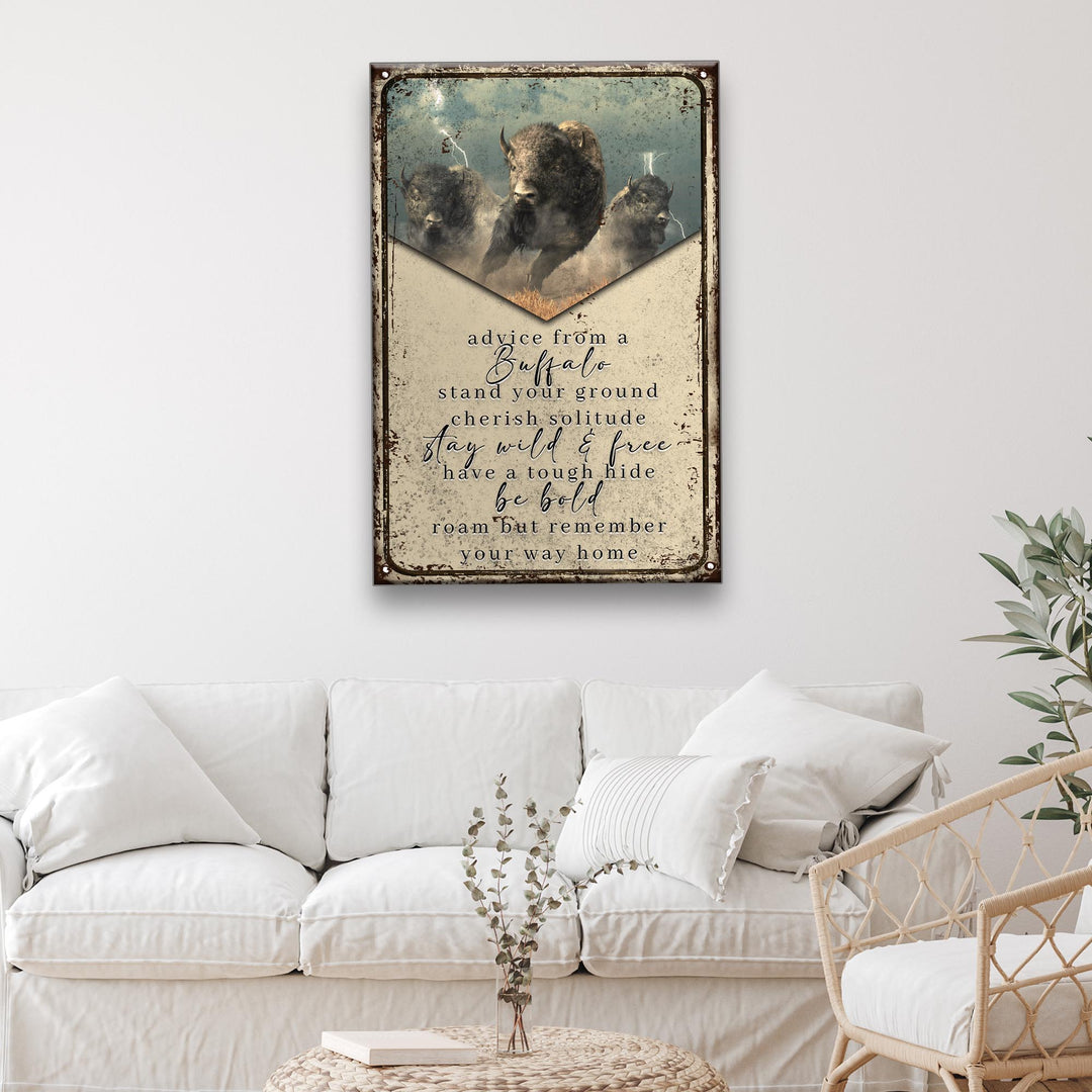 Advice From A Buffalo Sign